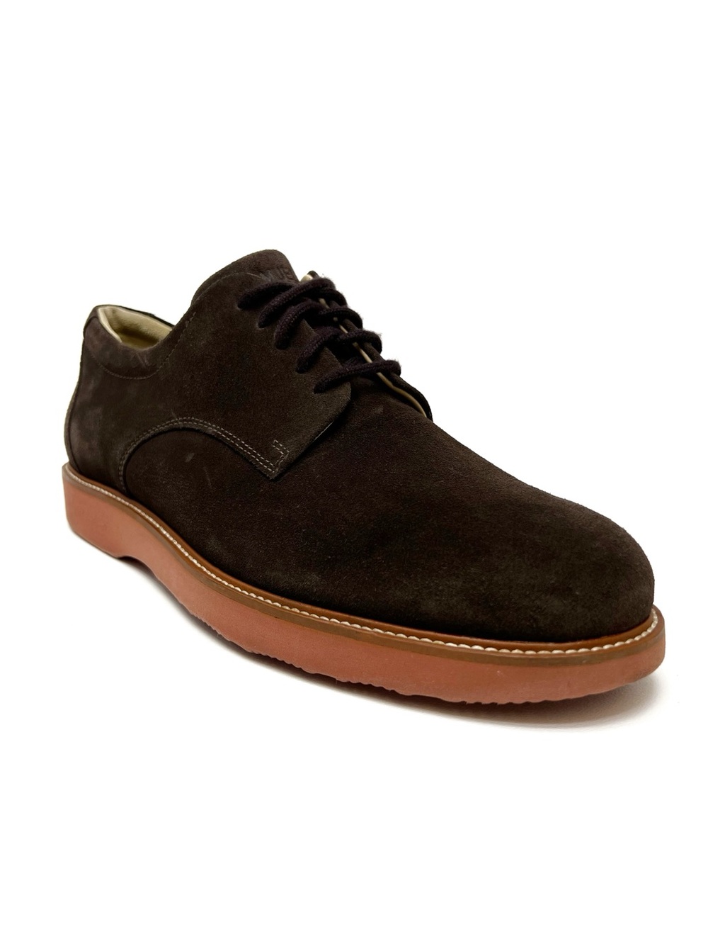 Samuel Hubbard Bucks Dark Brown Suede Plain Toe Derby Shoes Men's Size 10